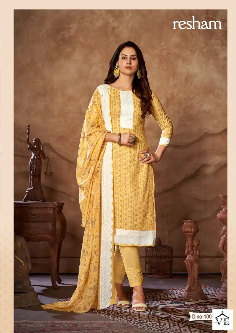 Skt Suits Resham Cotton Wholesale Salwar Suit Catalog — Wholesale Salwar Suits, MPA wholesale from Surat - Gallery Image 7