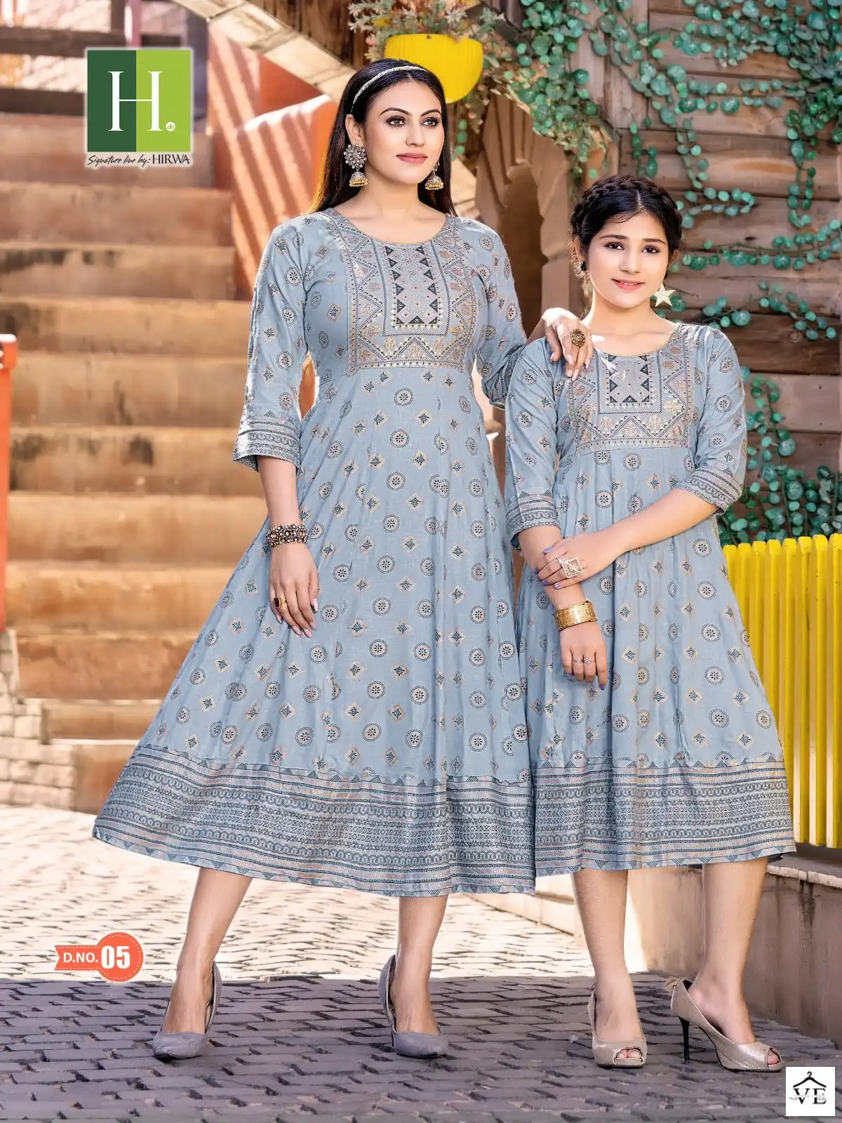 Hirwa Ridhi Shidhi Heavy Rayon Wholesale Long Kurtis Catalog — Wholesale Kurtis, MPA wholesale from Surat - Gallery Image 6