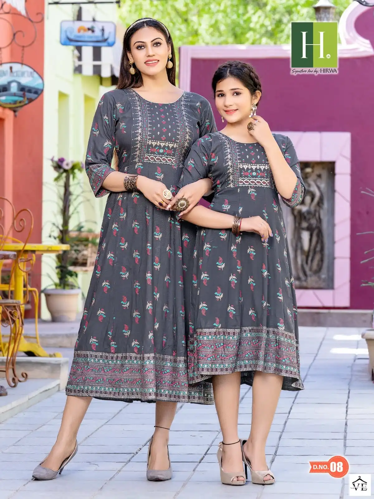 Hirwa Ridhi Shidhi Heavy Rayon Wholesale Long Kurtis Catalog — Wholesale Kurtis, MPA wholesale from Surat - Gallery Image 7