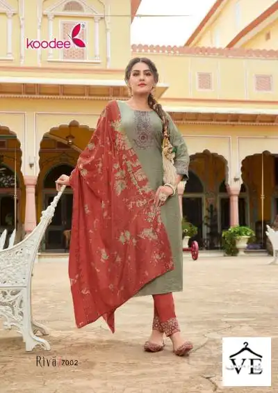 Koodee Riva Vol 7 Viscose Wholesale Readymade Salwar Suit Catalog — Wholesale Salwar Suits, MPA wholesale from Surat - Gallery Image 2