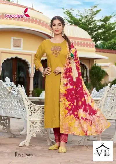 Koodee Riva Vol 7 Viscose Wholesale Readymade Salwar Suit Catalog — Wholesale Salwar Suits, MPA wholesale from Surat - Gallery Image 5