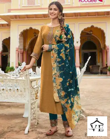 Koodee Riva Vol 7 Viscose Wholesale Readymade Salwar Suit Catalog — Wholesale Salwar Suits, MPA wholesale from Surat — view 1