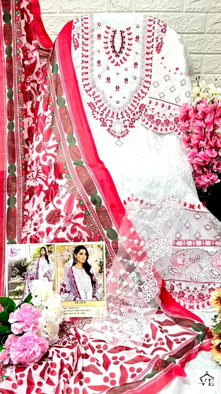 Dinsaa Roohi Color Cambric Wholesale Pakistani Salwar Suit Catalog — Wholesale Salwar Suits, MPA wholesale from Surat - Gallery Image 10