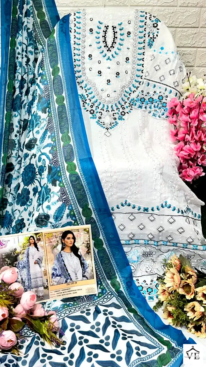 Dinsaa Roohi Color Cambric Wholesale Pakistani Salwar Suit Catalog — Wholesale Salwar Suits, MPA wholesale from Surat - Gallery Image 13