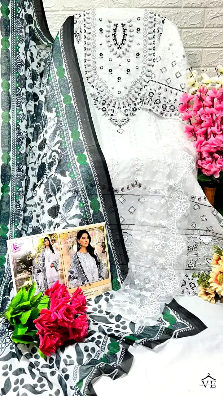 Dinsaa Roohi Color Cambric Wholesale Pakistani Salwar Suit Catalog — Wholesale Salwar Suits, MPA wholesale from Surat - Gallery Image 14