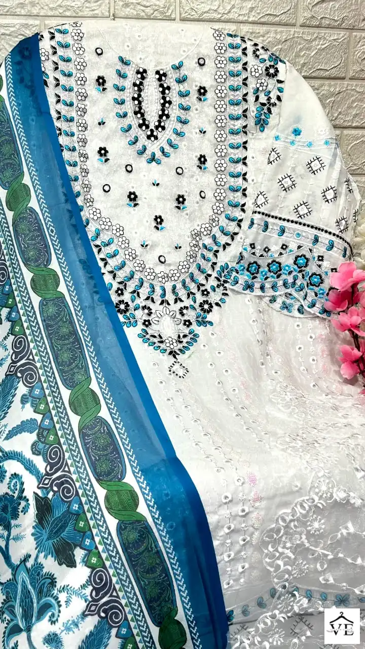 Dinsaa Roohi Color Cambric Wholesale Pakistani Salwar Suit Catalog — Wholesale Salwar Suits, MPA wholesale from Surat - Gallery Image 18