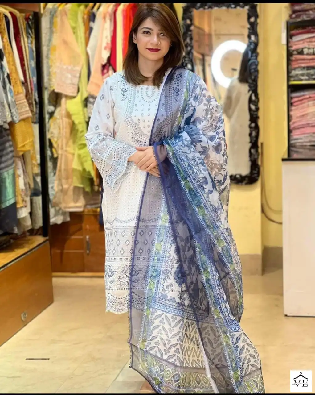 Dinsaa Roohi Color Cambric Wholesale Pakistani Salwar Suit Catalog — Wholesale Salwar Suits, MPA wholesale from Surat — view 1
