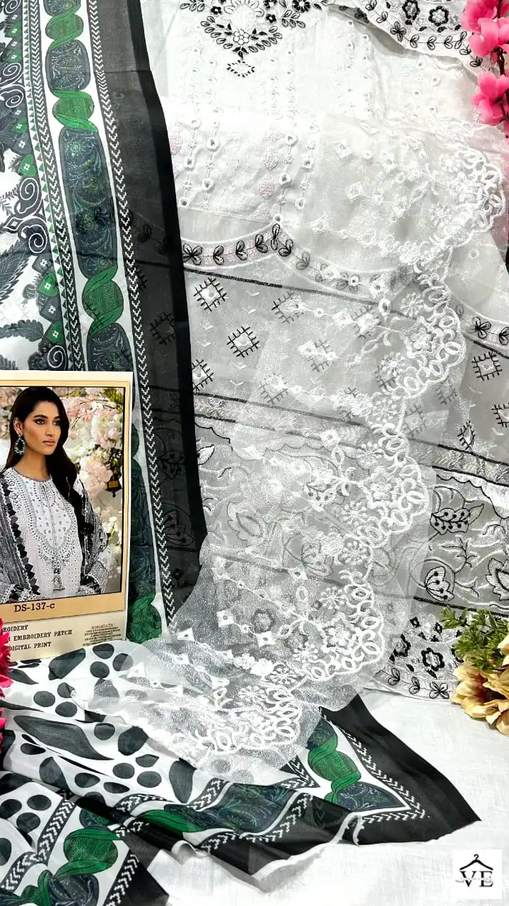 Dinsaa Roohi Color Cambric Wholesale Pakistani Salwar Suit Catalog — Wholesale Salwar Suits, MPA wholesale from Surat - Gallery Image 3