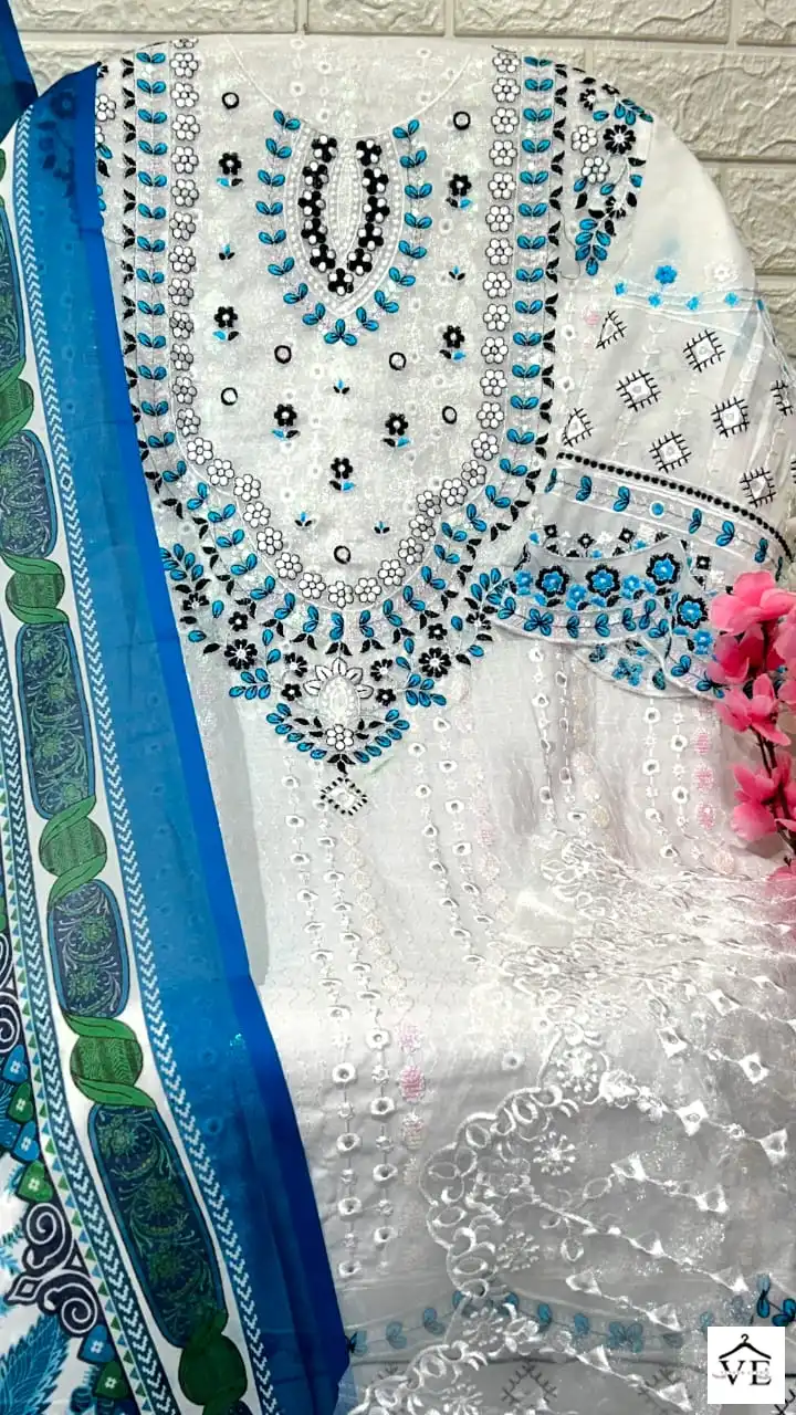 Dinsaa Roohi Color Cambric Wholesale Pakistani Salwar Suit Catalog — Wholesale Salwar Suits, MPA wholesale from Surat - Gallery Image 9