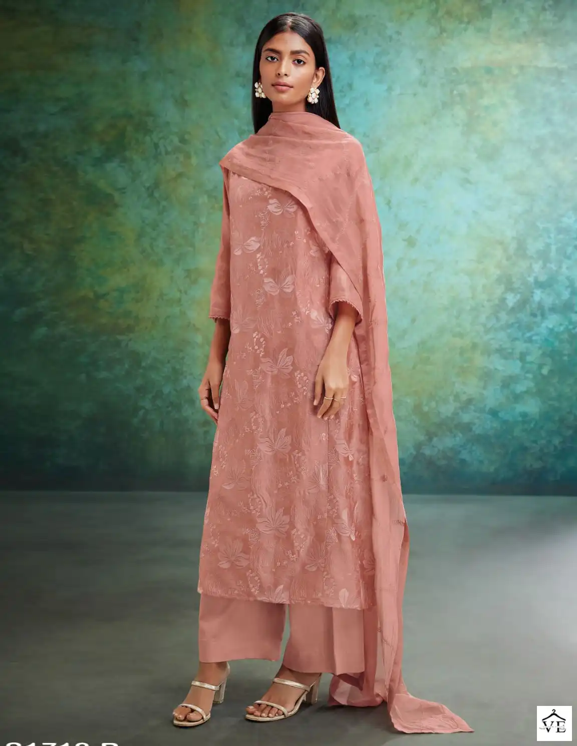 Ganga Rose 1718 Russian Silk Wholesale Designer Salwar Suit Catalog — Wholesale Salwar Suits, Ganga wholesale from Surat — view 1