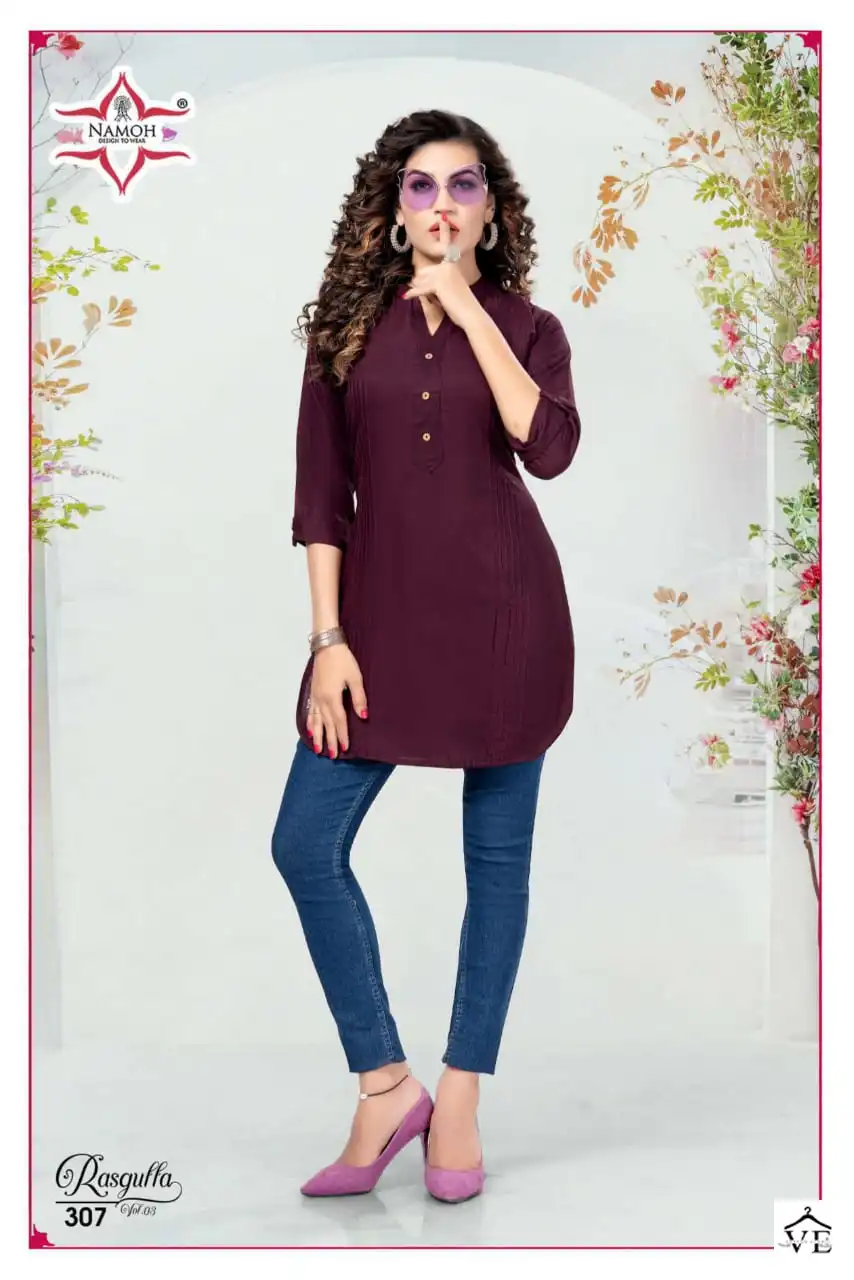 Vardan Ethnic Rasgulla Vol 3 Fancy Rayon Wholesale Kurtis Catalog — Wholesale Kurtis, MPA wholesale from Surat - Gallery Image 2