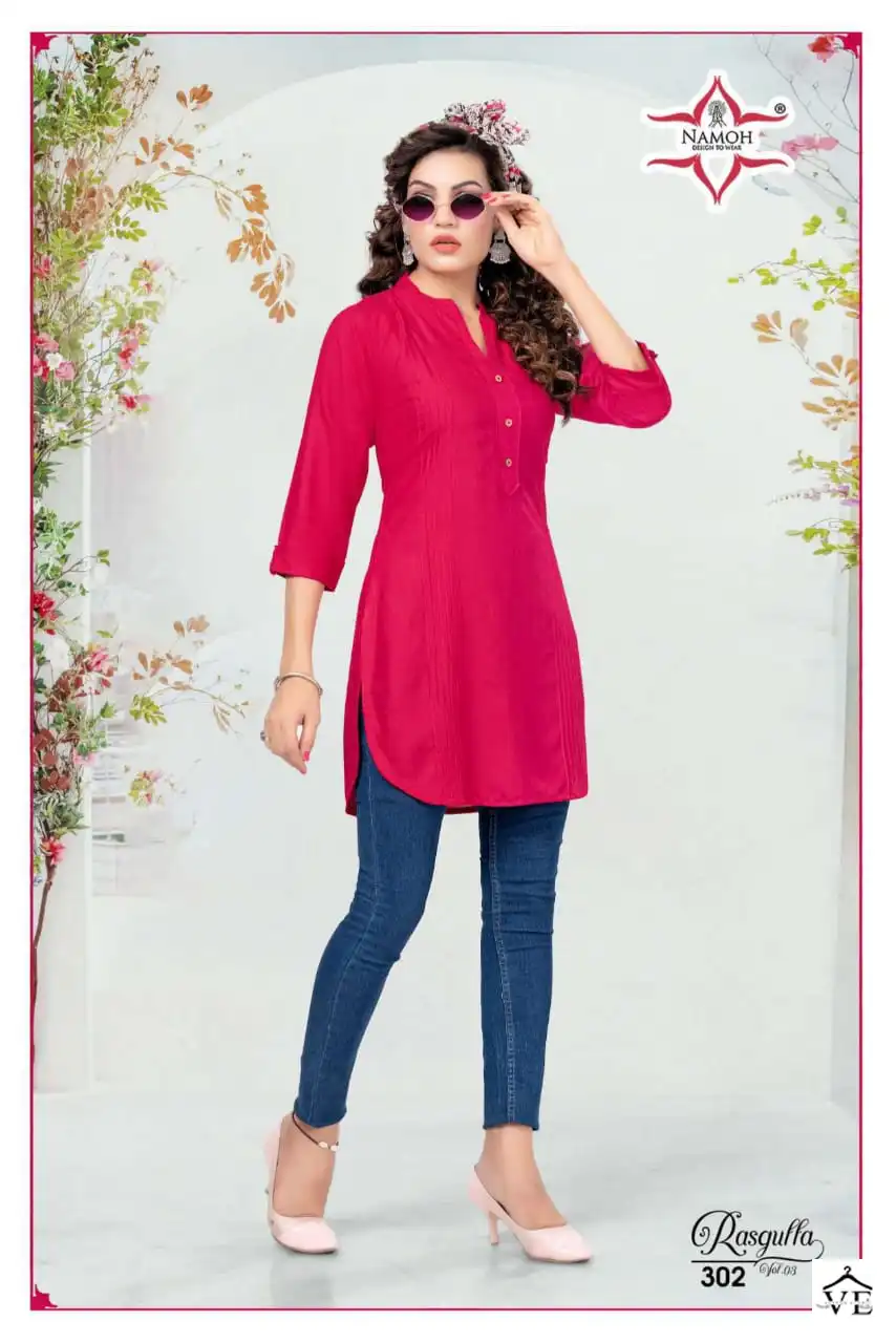 Vardan Ethnic Rasgulla Vol 3 Fancy Rayon Wholesale Kurtis Catalog — Wholesale Kurtis, MPA wholesale from Surat - Gallery Image 5