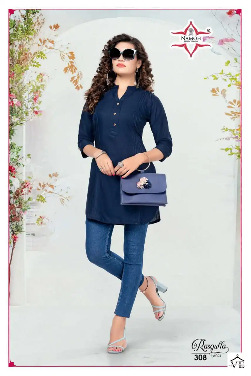 Vardan Ethnic Rasgulla Vol 3 Fancy Rayon Wholesale Kurtis Catalog — Wholesale Kurtis, MPA wholesale from Surat - Gallery Image 7