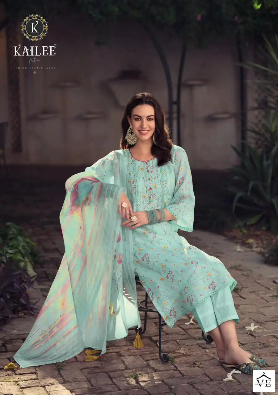 Kailee Fashion Saad Pure Linen Cotton Wholesale Readymade Salwar Suit Catalog — Wholesale Salwar Suits, MPA wholesale from Surat - Gallery Image 5