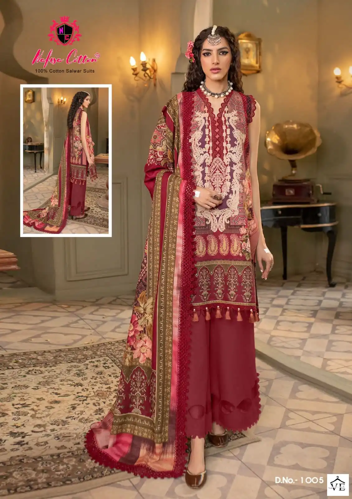 Vardan Ethnic Safina Karachi Suits Pure Soft Cotton Wholesale Pakistani Salwar Suit Catalog — Wholesale Salwar Suits, MPA wholesale from Surat - Gallery Image 4