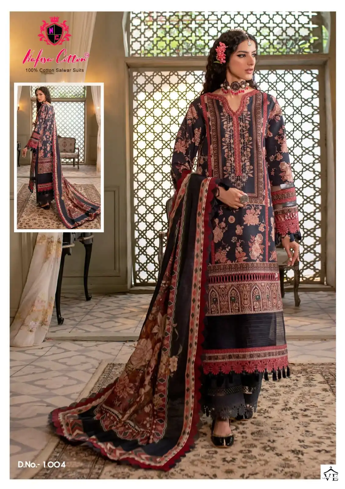 Vardan Ethnic Safina Karachi Suits Pure Soft Cotton Wholesale Pakistani Salwar Suit Catalog — Wholesale Salwar Suits, MPA wholesale from Surat - Gallery Image 5