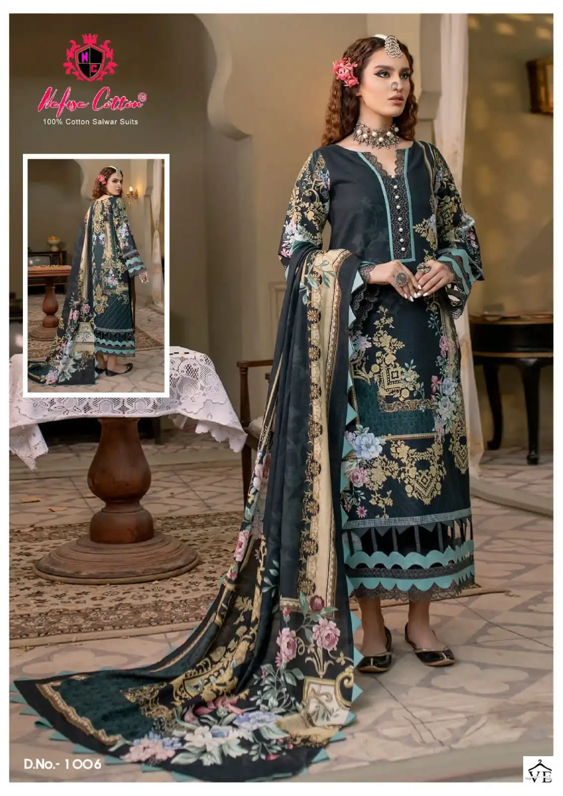 Vardan Ethnic Safina Karachi Suits Pure Soft Cotton Wholesale Pakistani Salwar Suit Catalog — Wholesale Salwar Suits, MPA wholesale from Surat - Gallery Image 6