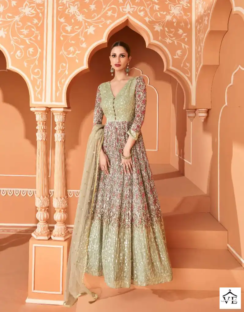 Sayuri Designer Saheli Real Georgette Wholesale Designer Readymade Salwar Suit Catalog — Wholesale Salwar Suits, Sayuri Designer wholesale from Surat - Gallery Image 2