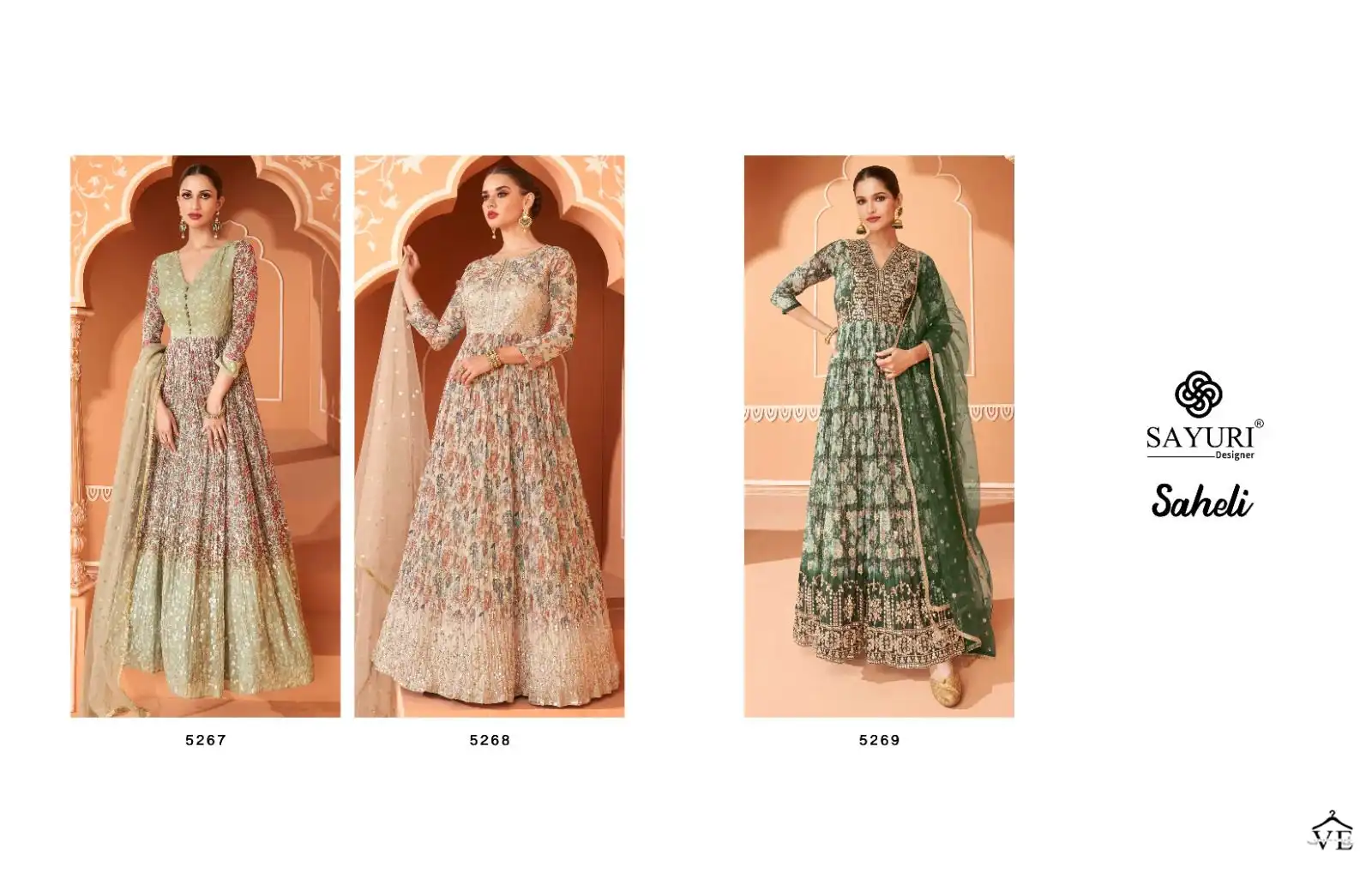 Sayuri Designer Saheli Real Georgette Wholesale Designer Readymade Salwar Suit Catalog — Wholesale Salwar Suits, Sayuri Designer wholesale from Surat — view 4