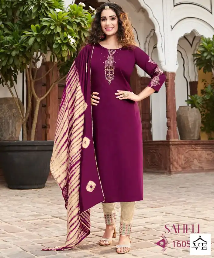 Koodee Saheli Vol 16 Chinon Wholesale Readymade Salwar Suit Catalog — Wholesale Salwar Suits, MPA wholesale from Surat — view 1