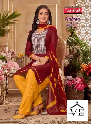 Taniksh Sakina Rayon Wholesale Readymade Salwar Suit Catalog — Wholesale Salwar Suits, MPA wholesale from Surat - Gallery Image 7
