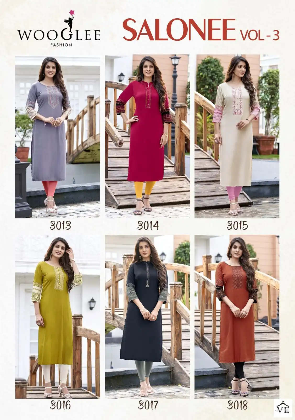 Wooglee Salonee Vol 3 Heavy Rayon Wholesale Kurtis Catalog — Wholesale Kurtis, MPA wholesale from Surat — view 7