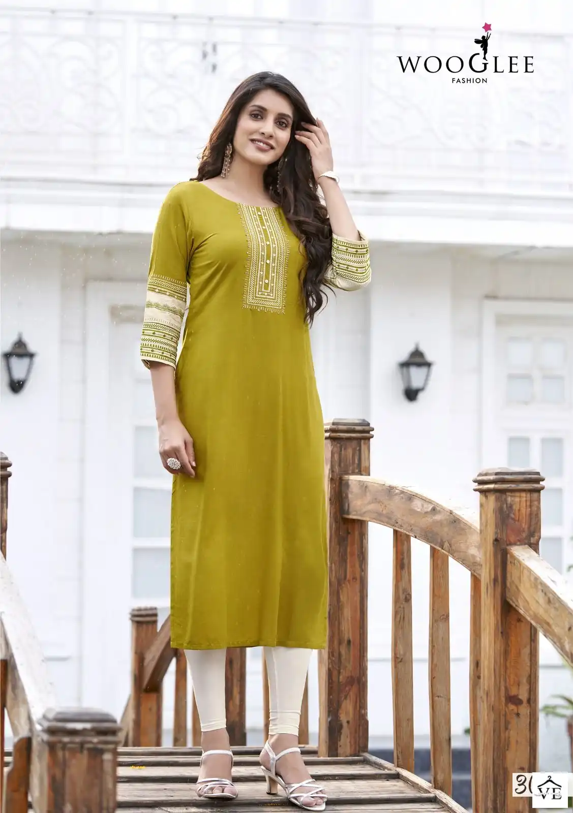 Wooglee Salonee Vol 3 Heavy Rayon Wholesale Kurtis Catalog — Wholesale Kurtis, MPA wholesale from Surat - Gallery Image 3