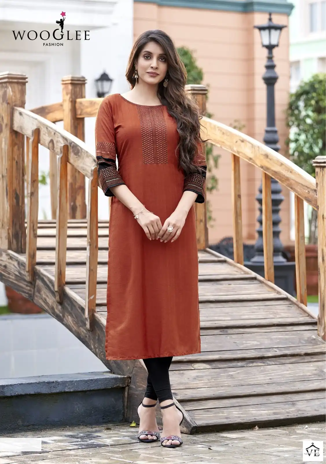 Wooglee Salonee Vol 3 Heavy Rayon Wholesale Kurtis Catalog — Wholesale Kurtis, MPA wholesale from Surat - Gallery Image 4