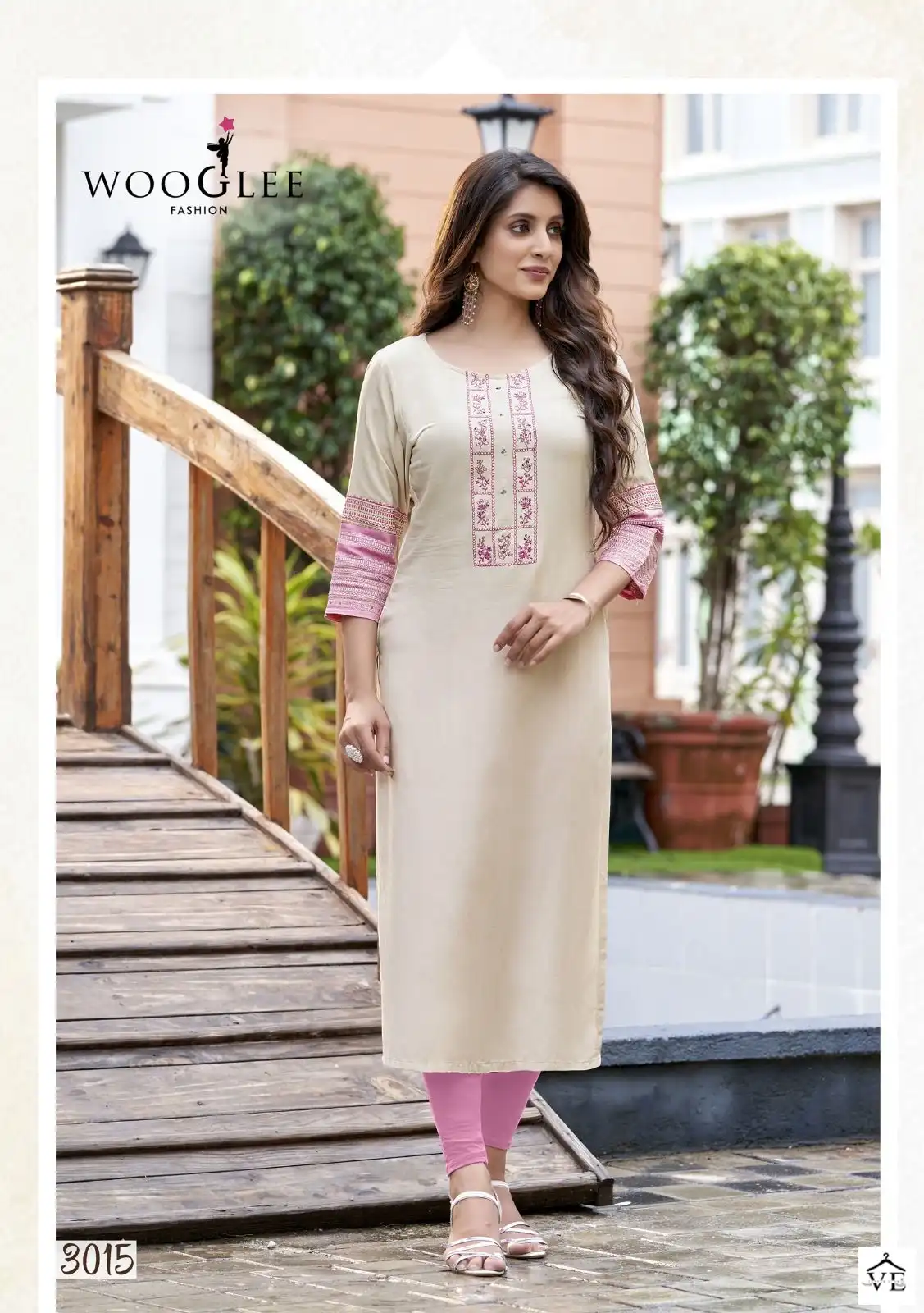 Wooglee Salonee Vol 3 Heavy Rayon Wholesale Kurtis Catalog — Wholesale Kurtis, MPA wholesale from Surat - Gallery Image 6