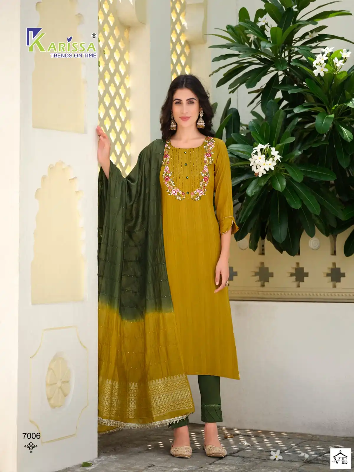 Karissa Saloni Premium Pure Rayon Wholesale Readymade Salwar Suit Catalog — Wholesale Salwar Suits, Karissa wholesale from Surat — view 2