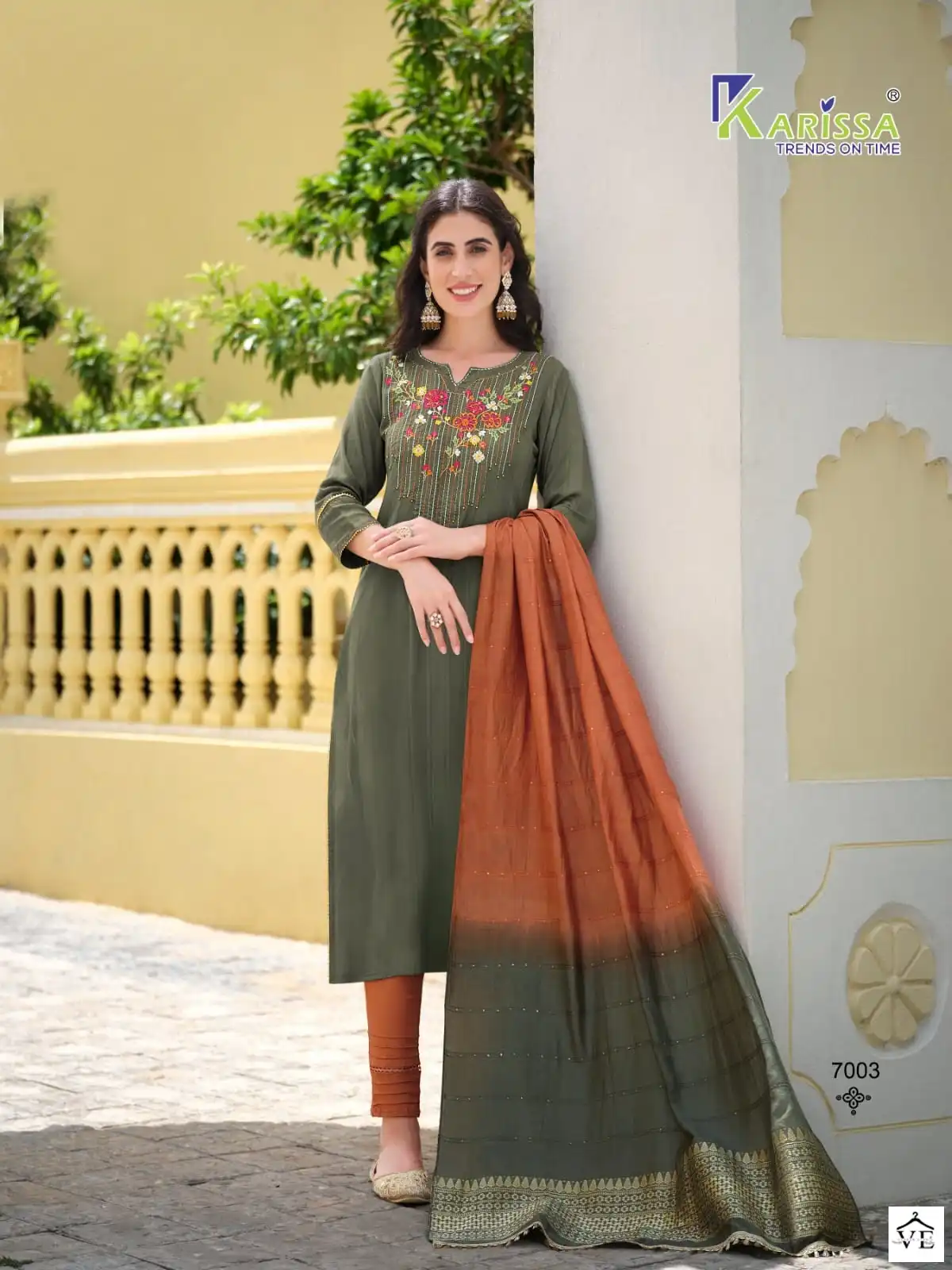 Karissa Saloni Premium Pure Rayon Wholesale Readymade Salwar Suit Catalog — Wholesale Salwar Suits, Karissa wholesale from Surat — view 5