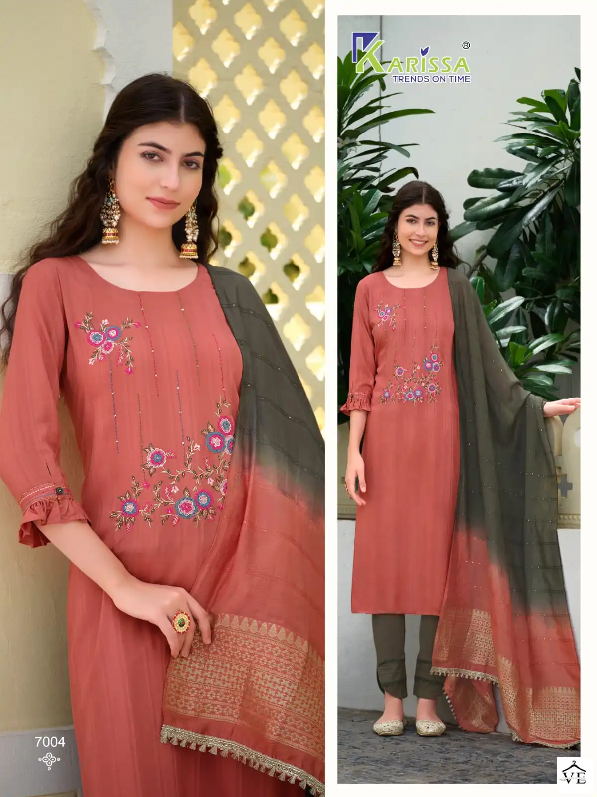 Karissa Saloni Premium Pure Rayon Wholesale Readymade Salwar Suit Catalog — Wholesale Salwar Suits, Karissa wholesale from Surat — view 6