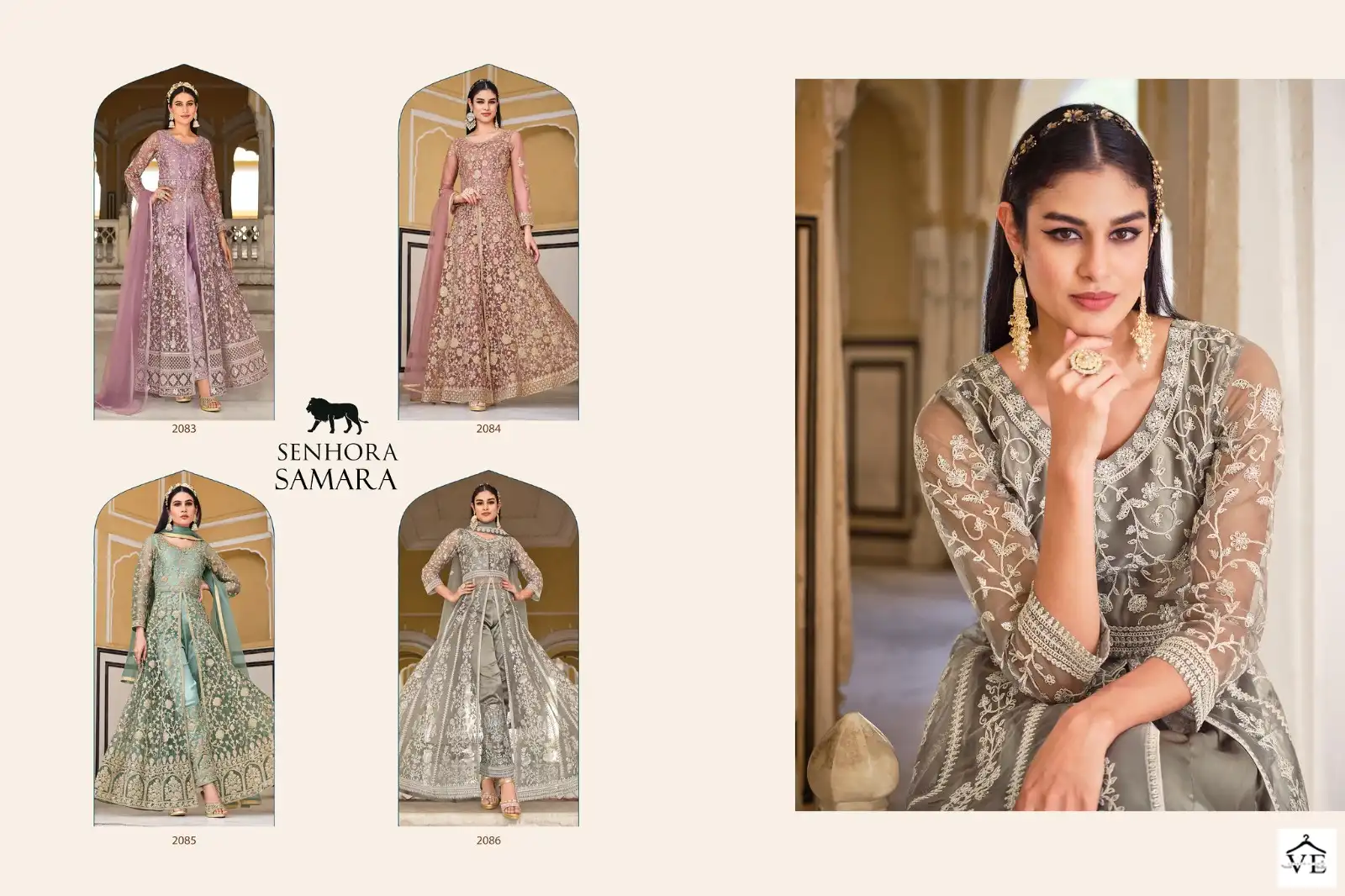 Senhora Samara Pure Butterfly Net Wholesale Designer Salwar Suit Catalog — Wholesale Salwar Suits, MPA wholesale from Surat — view 5
