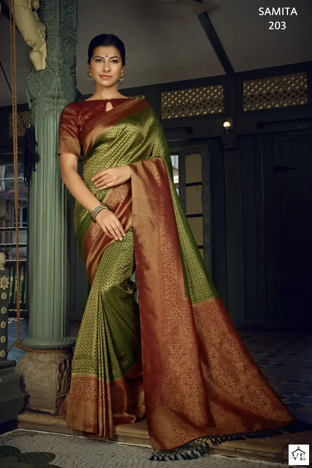 Vardan Ethnic Samita Kanjivaram Silk Wholesale Sarees Catalog — Wholesale Sarees, MPA wholesale from Surat - Gallery Image 3