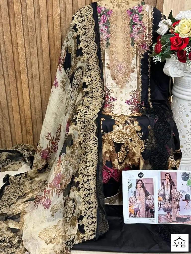 Mehboob Sana Safinz Needle Lawn Cotton Wholesale Pakistani Salwar Suit Catalog — Wholesale Salwar Suits, MPA wholesale from Surat - Gallery Image 3