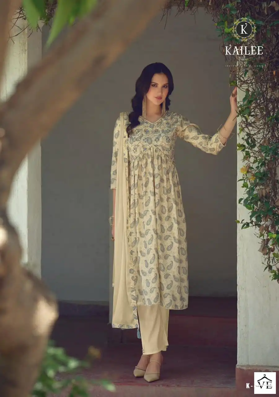 Kailee Fashion Sanduk Pure Viscose Muslin Wholesale Readymade Suit Catalog — Wholesale Salwar Suits, MPA wholesale from Surat - Gallery Image 2