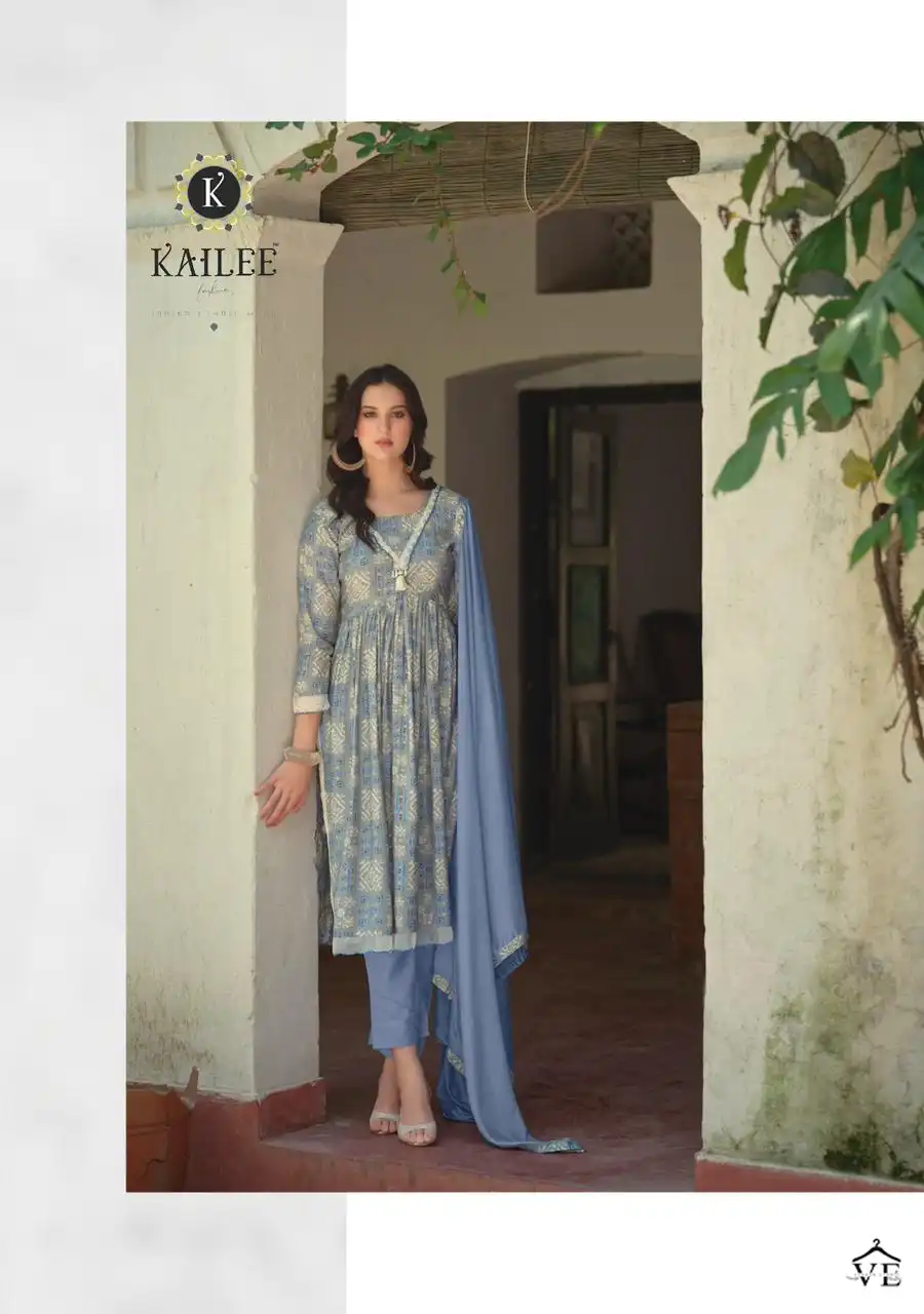 Kailee Fashion Sanduk Pure Viscose Muslin Wholesale Readymade Suit Catalog — Wholesale Salwar Suits, MPA wholesale from Surat - Gallery Image 8