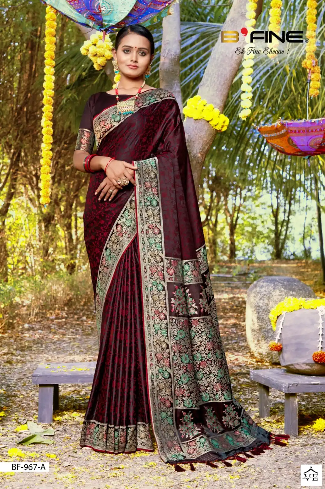 Vardan Ethnic Satin Silk Vol 2 Satin Silk Wholesale Sarees Catalog — Wholesale Sarees, MPA wholesale from Surat - Gallery Image 2
