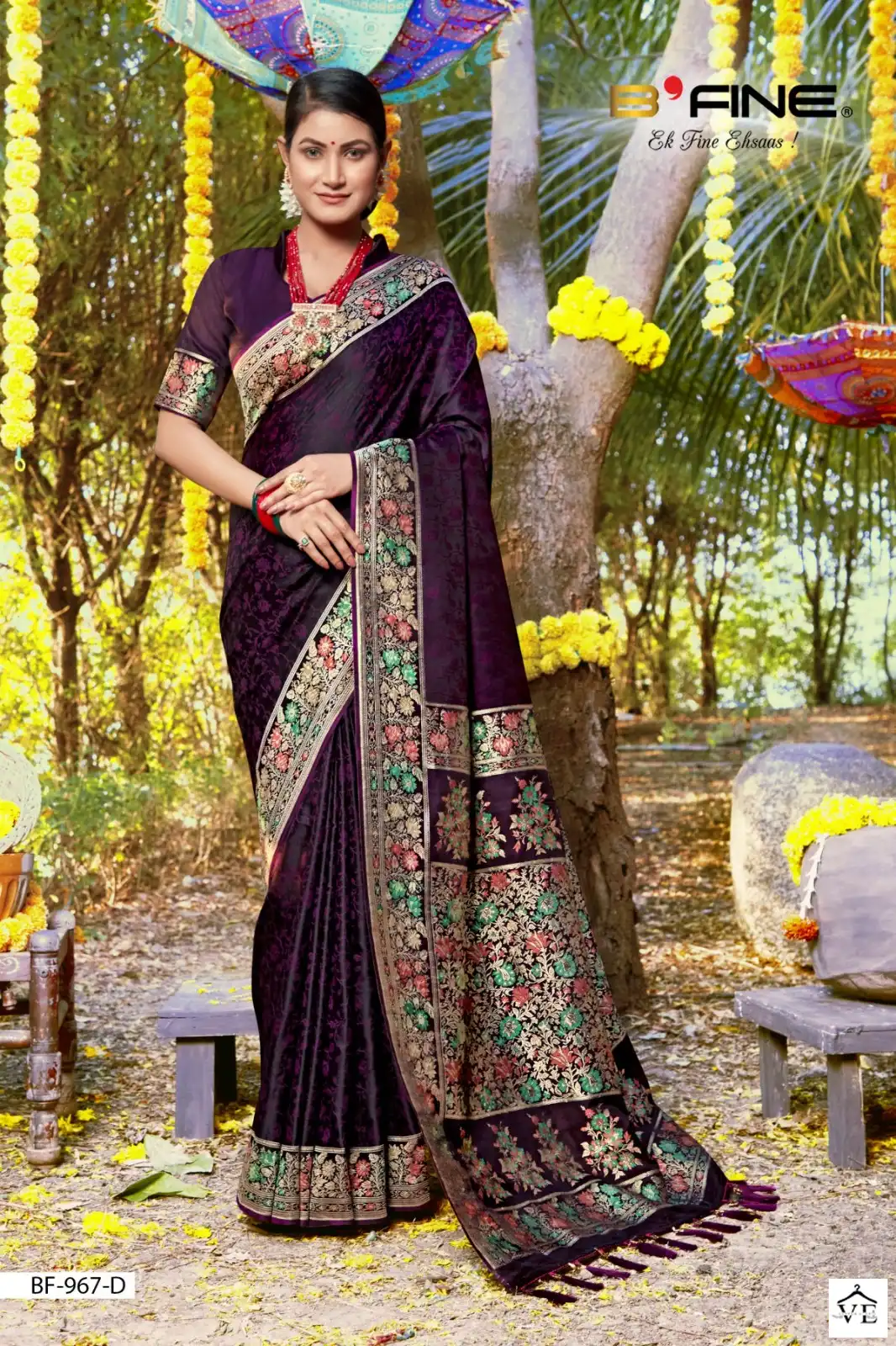 Vardan Ethnic Satin Silk Vol 2 Satin Silk Wholesale Sarees Catalog — Wholesale Sarees, MPA wholesale from Surat - Gallery Image 4