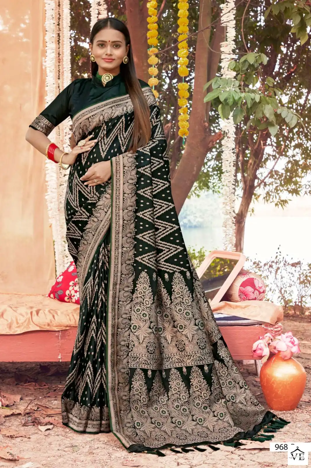 Vardan Ethnic Satin Vol 3 Satin Silk Wholesale Sarees Catalog — Wholesale Sarees, MPA wholesale from Surat - Gallery Image 2