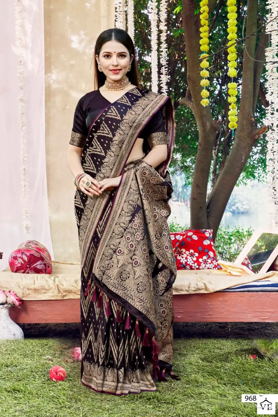 Vardan Ethnic Satin Vol 3 Satin Silk Wholesale Sarees Catalog — Wholesale Sarees, MPA wholesale from Surat - Gallery Image 3