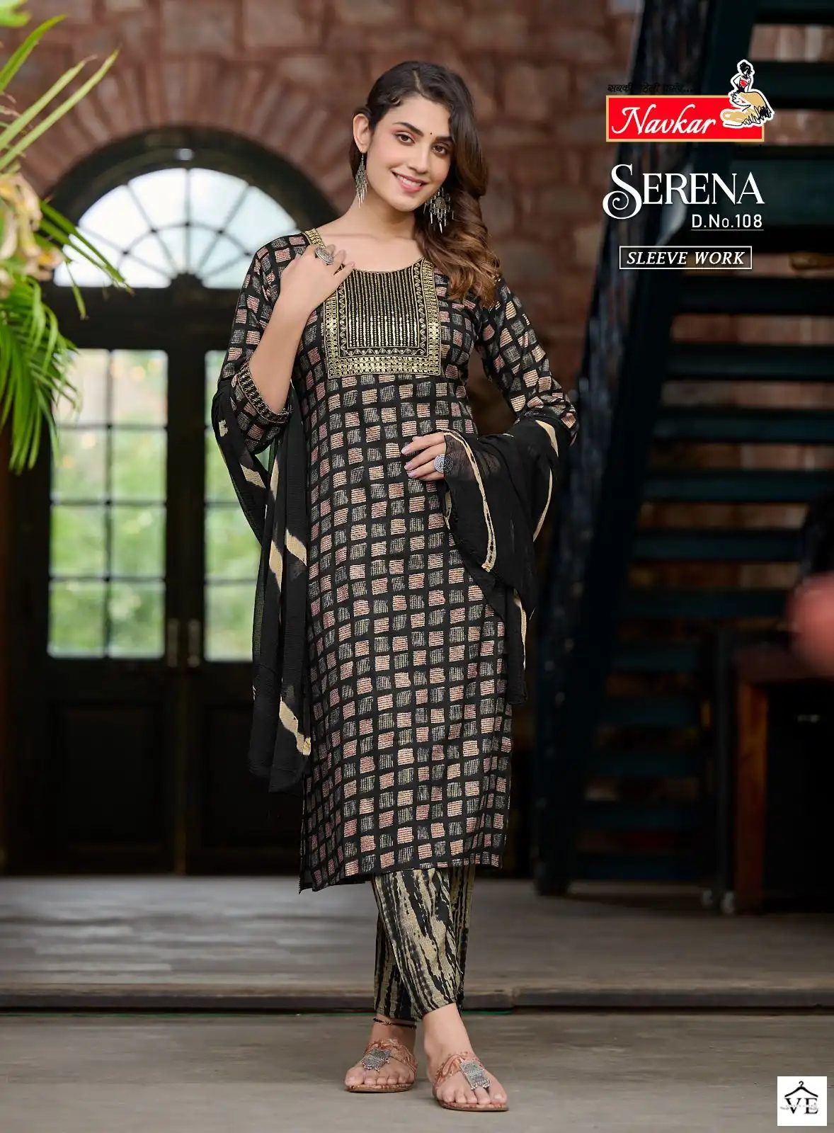 Navkar Serena Rayon Foil Print Wholesale Readymade Salwar Suit Catalog — Wholesale Salwar Suits, MPA wholesale from Surat — view 2