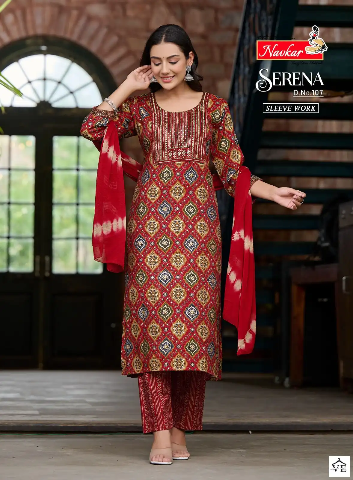Navkar Serena Rayon Foil Print Wholesale Readymade Salwar Suit Catalog — Wholesale Salwar Suits, MPA wholesale from Surat — view 7
