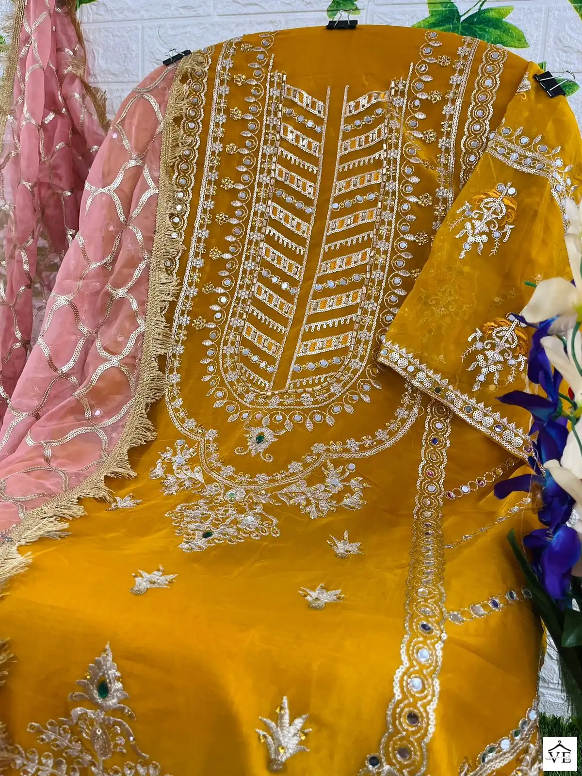 Serine S 123 Organza Wholesale Pakistani Salwar Suit Catalog — Wholesale Salwar Suits, MPA wholesale from Surat - Gallery Image 3