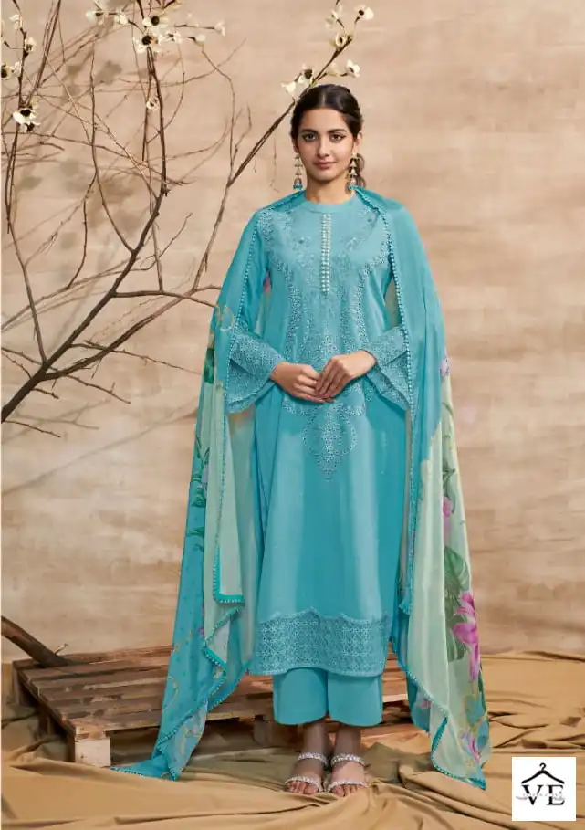 Kimora Shabiba Pure Cotton Satin Wholesale Designer Salwar Suit Catalog — Wholesale Salwar Suits, MPA wholesale from Surat - Gallery Image 3