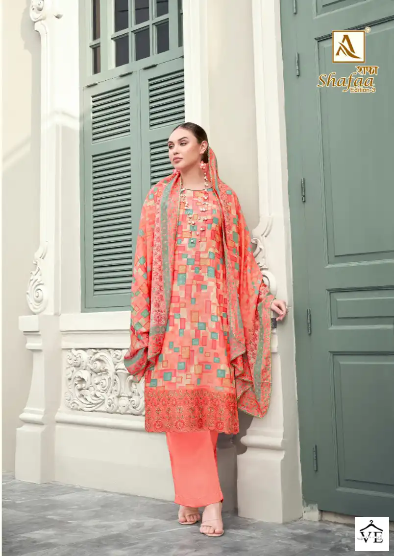 Alok Suits Shafaa Vol 3 Jam Cotton Wholesale Salwar Suit Catalog — Wholesale Salwar Suits, MPA wholesale from Surat - Gallery Image 5