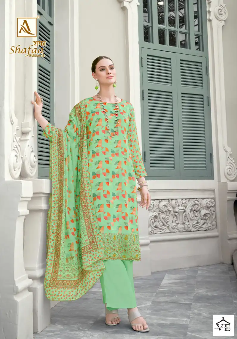 Alok Suits Shafaa Vol 3 Jam Cotton Wholesale Salwar Suit Catalog — Wholesale Salwar Suits, MPA wholesale from Surat - Gallery Image 6