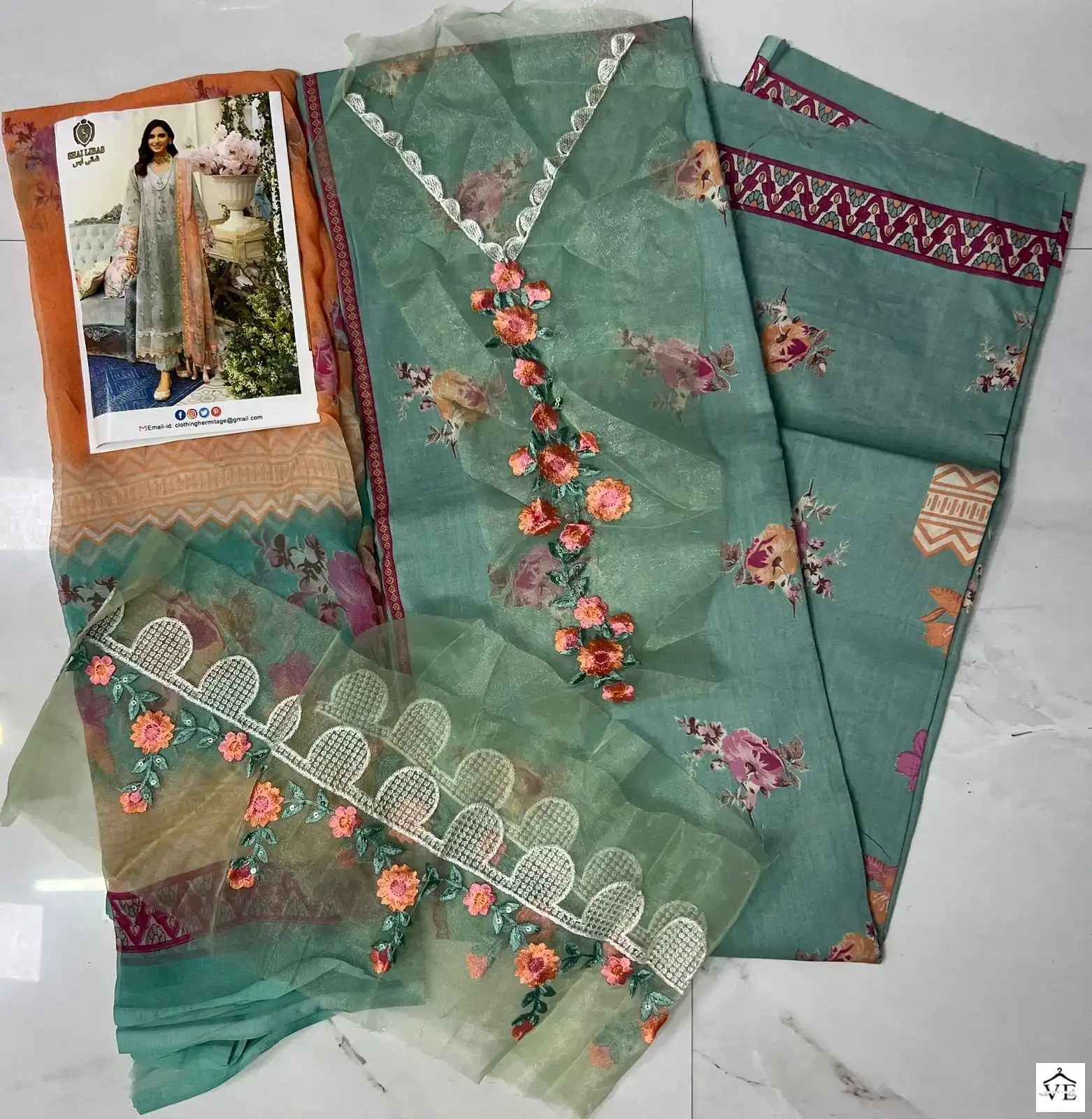 Saadia Noor Shai Libaas Pure Cambric Cotton Wholesale Pakistani Salwar Suit Catalog — Wholesale Salwar Suits, MPA wholesale from Surat - Gallery Image 12