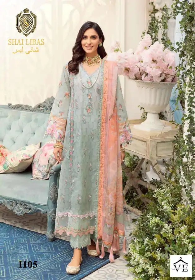 Saadia Noor Shai Libaas Pure Cambric Cotton Wholesale Pakistani Salwar Suit Catalog — Wholesale Salwar Suits, MPA wholesale from Surat - Gallery Image 2