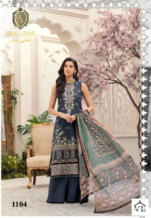 Saadia Noor Shai Libaas Pure Cambric Cotton Wholesale Pakistani Salwar Suit Catalog — Wholesale Salwar Suits, MPA wholesale from Surat - Gallery Image 3